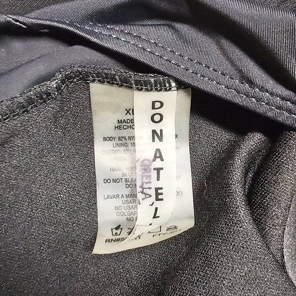 Donatella Ditsy Dot Seamed One Piece Swimsuit. Size XL. Black white and red in - Picture 4 of 5